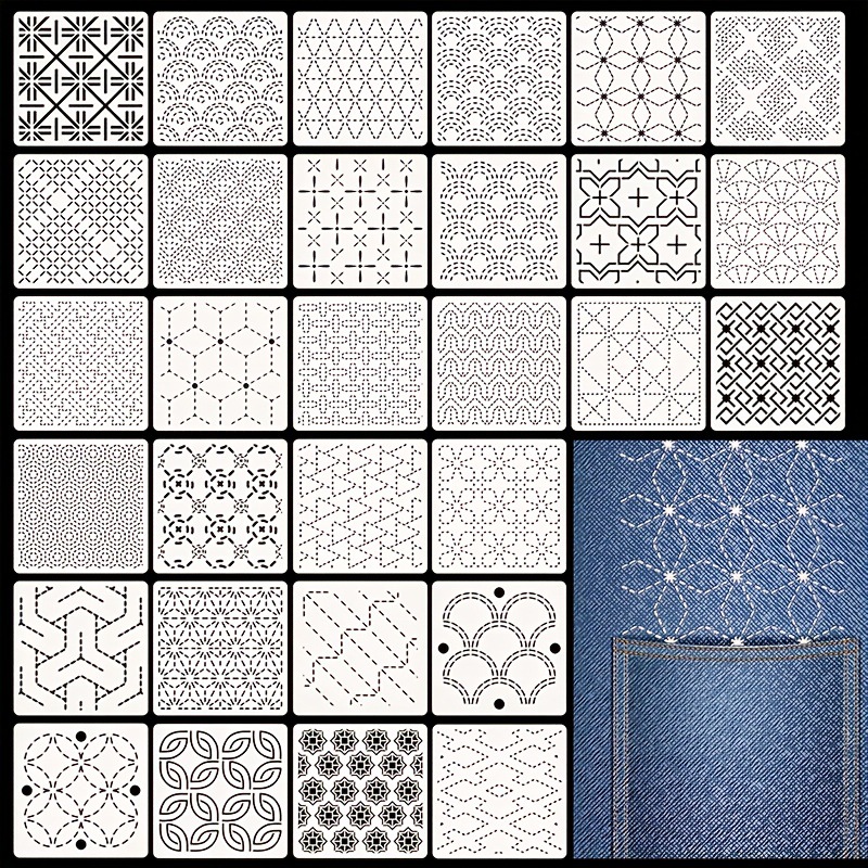 30Pcs Embroidery Templates DIY - مراجعة Embroidery Ideas وسعره