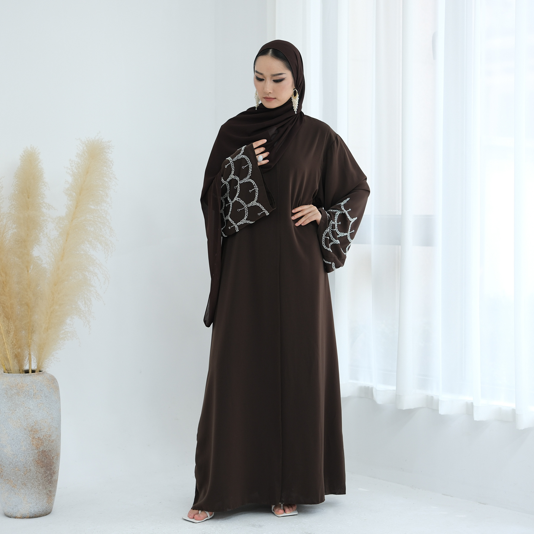 embroidery Women Dress Abaya c - مراجعة Embroidery Arabic وسعره