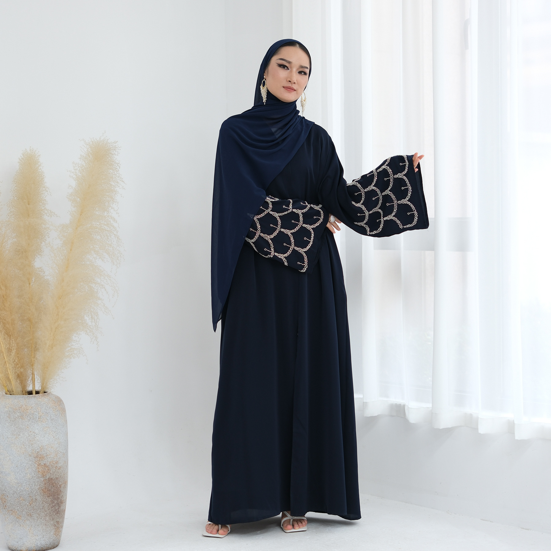 embroidery Women Dress Abaya c - مراجعة Embroidery Arabic وسعره