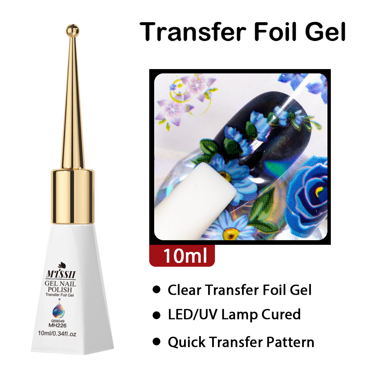 10ml Transfer Foil Gel Nail Po - مراجعة Transfer Paper Carbon وسعره