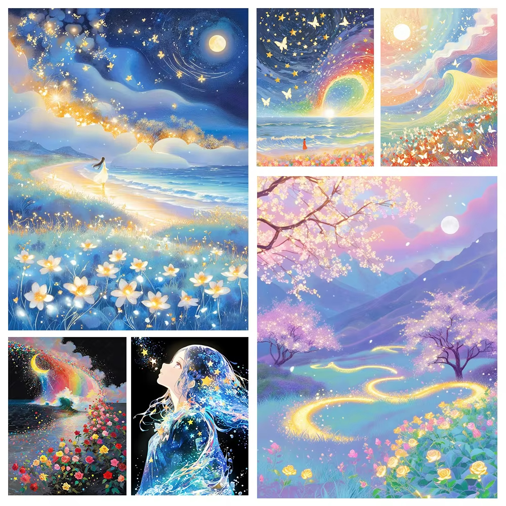 1PC frameless 5D DIY Anime Lan - مراجعة Embroidery Ideas وسعره