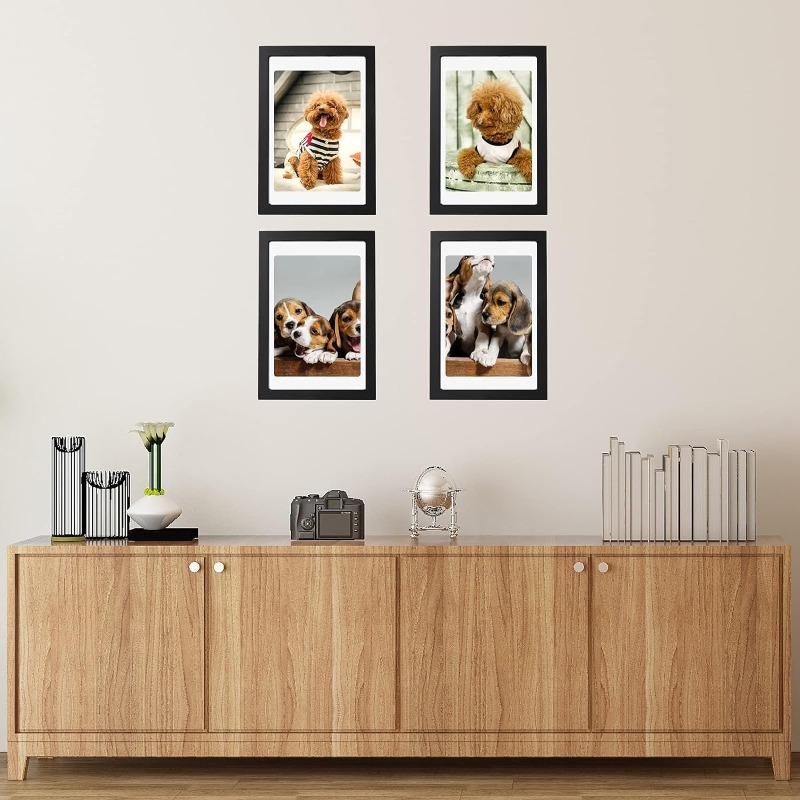 5-Piece Set A4 Black Wooden Ph - مراجعة Frame Display Wood وسعره