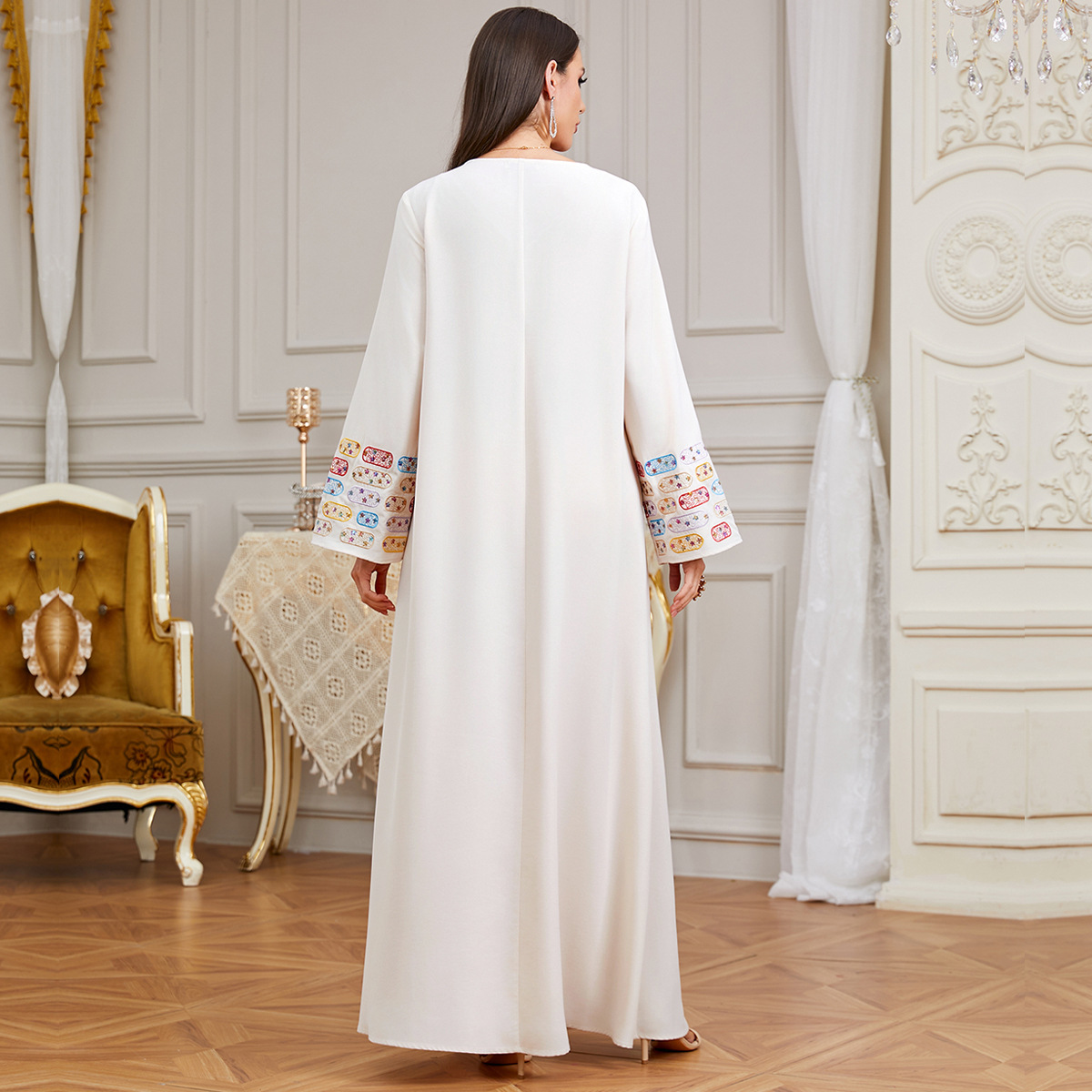 Dubai Dress Women Kaftan Eid A - مراجعة Embroidery Arabic وسعره