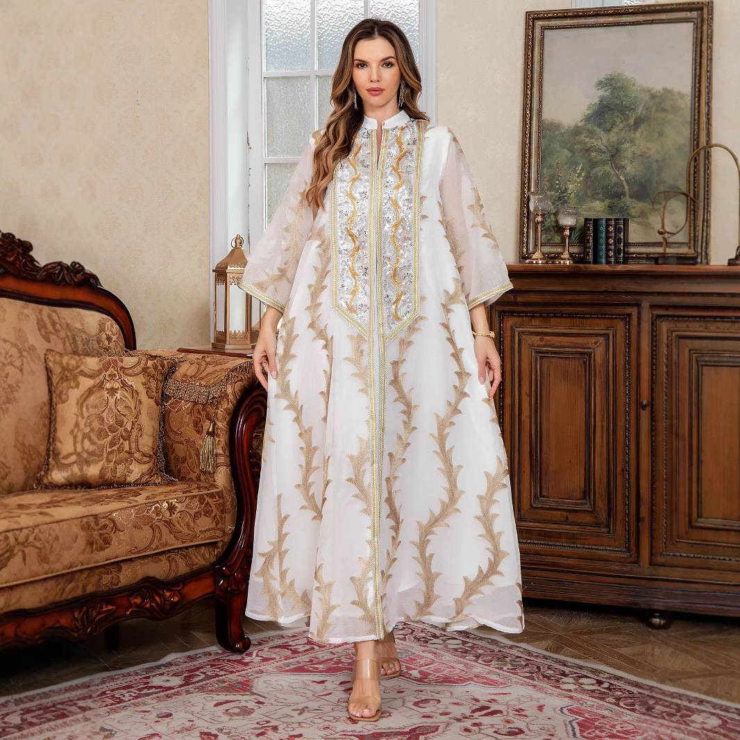 Eid Women Dress Muslim Abaya D - مراجعة Embroidery Arabic وسعره