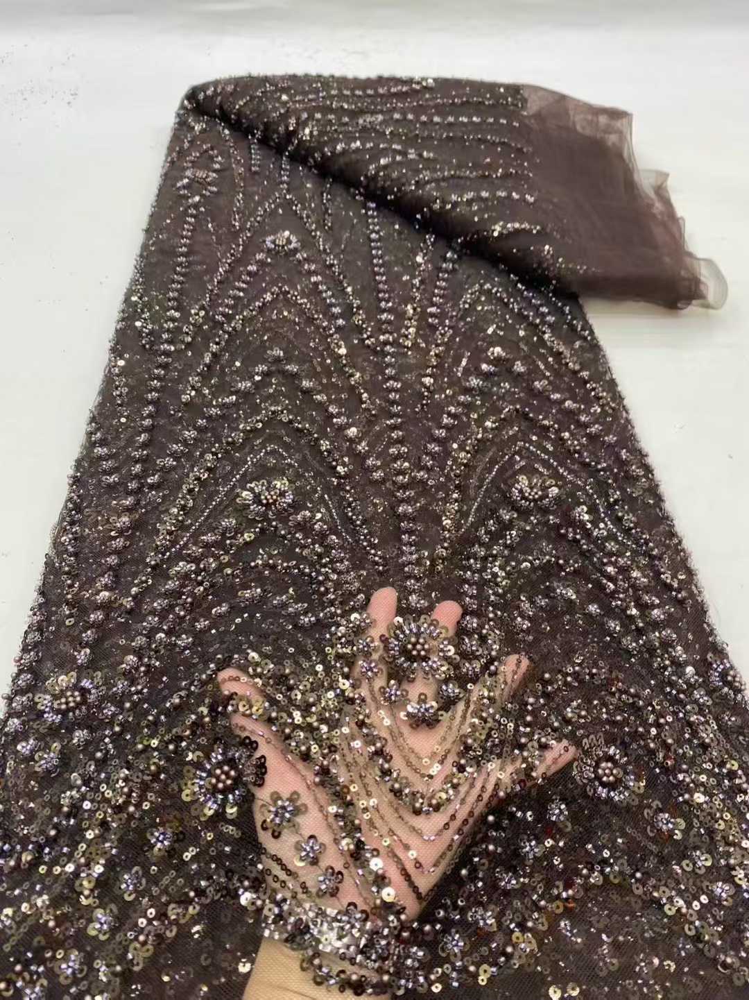 2026 African Nigerian High-Qua - مراجعة Embroidery Net Dress وسعره