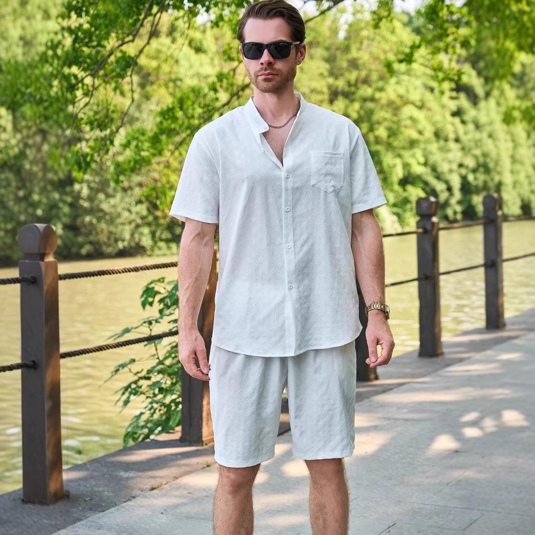 New Summer Casual Men's Shirt  - مراجعة Embroidery Shirt وسعره