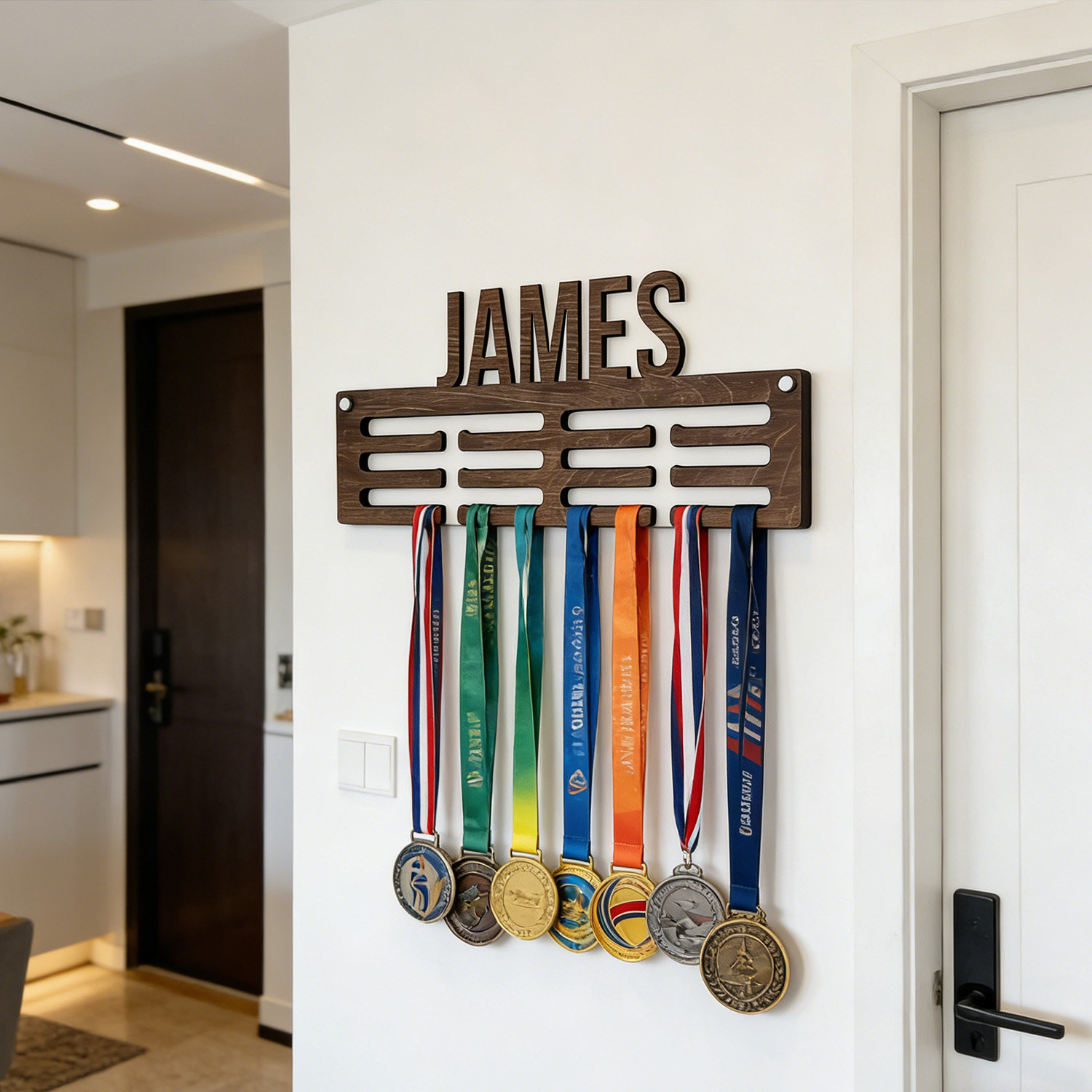 1pc Custom Modern Style Medal  - مراجعة Frame Display Wood وسعره