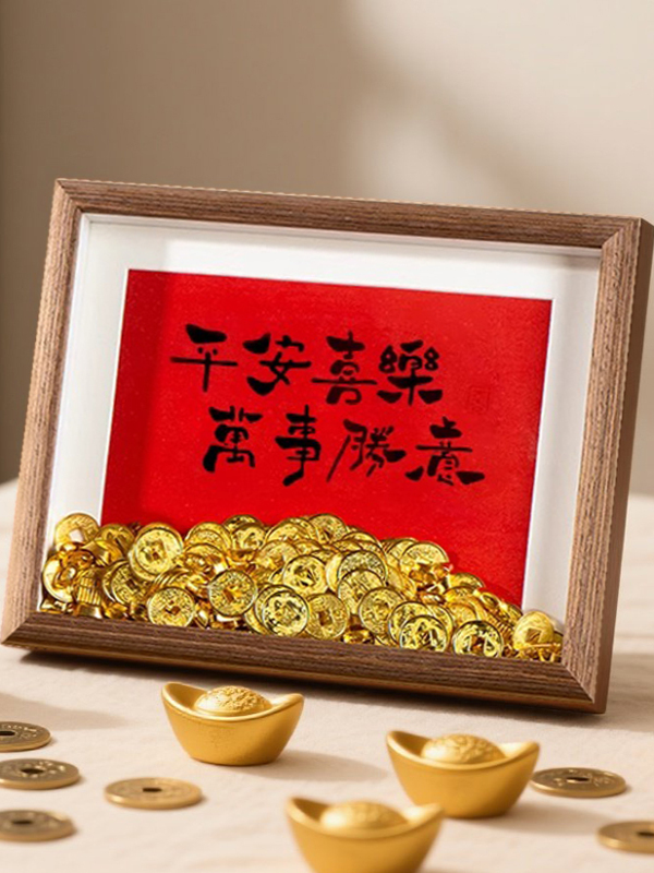 Creative DIY Gold Coin Photo F - مراجعة Frame Display Wood وسعره
