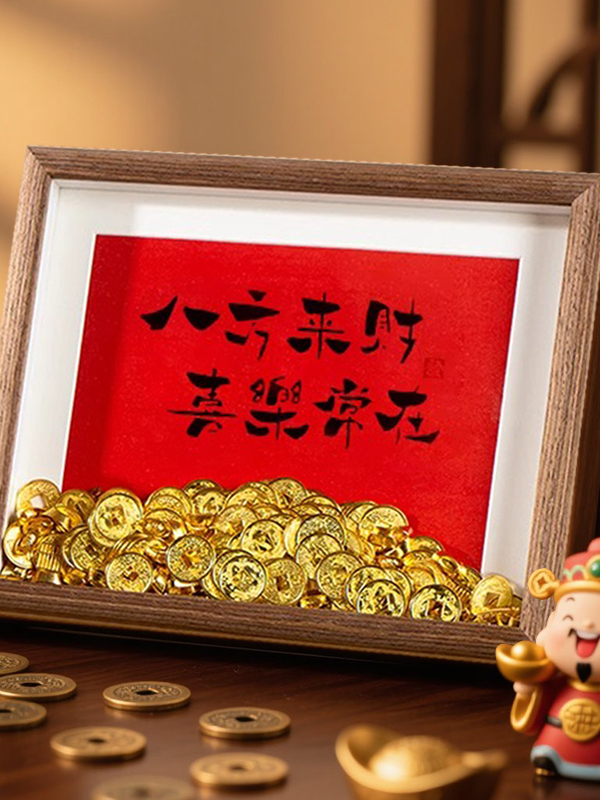 Creative DIY Gold Coin Photo F - مراجعة Frame Display Wood وسعره