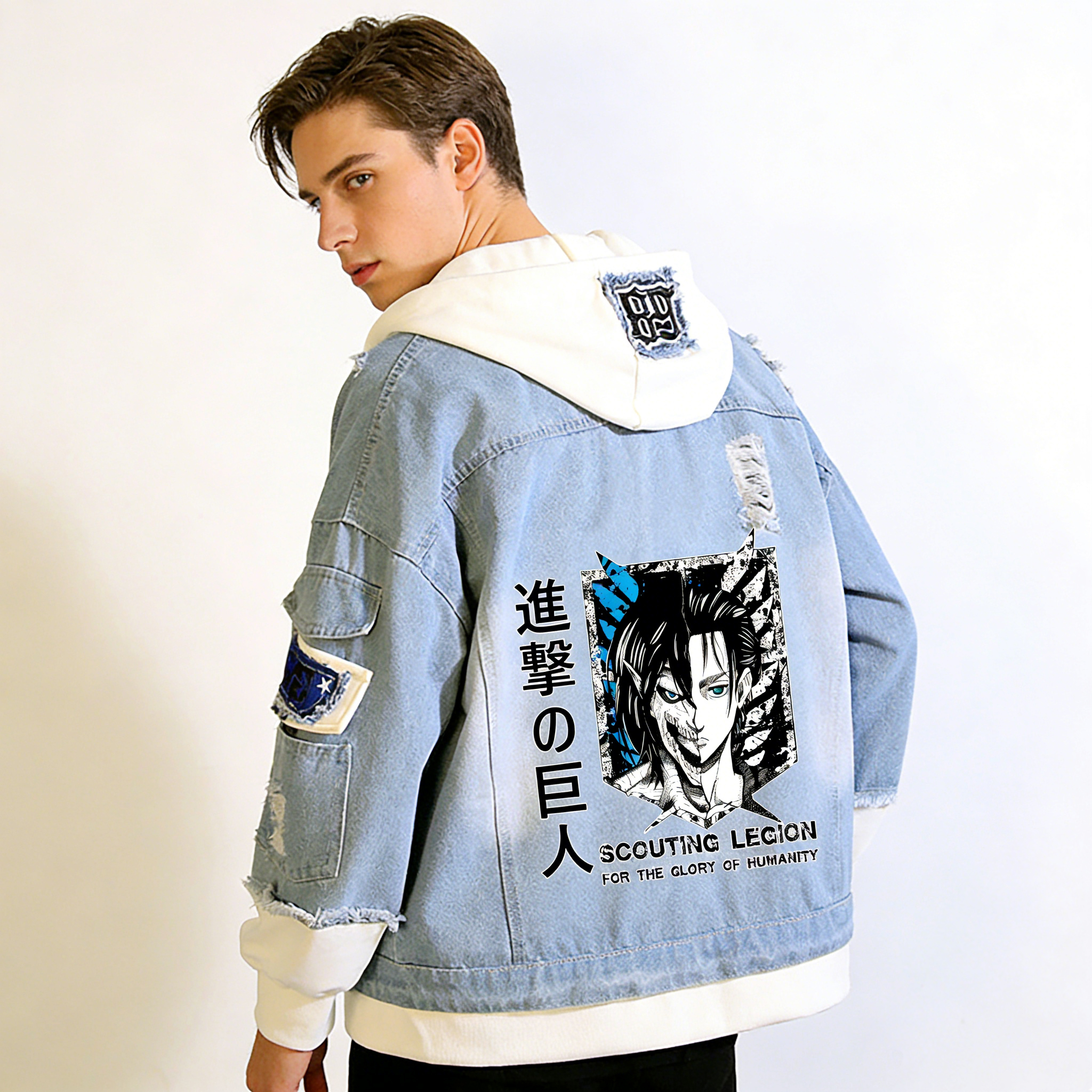 Attack on Titan Anime Denim Ja - مراجعة Embroidery On Jeans وسعره