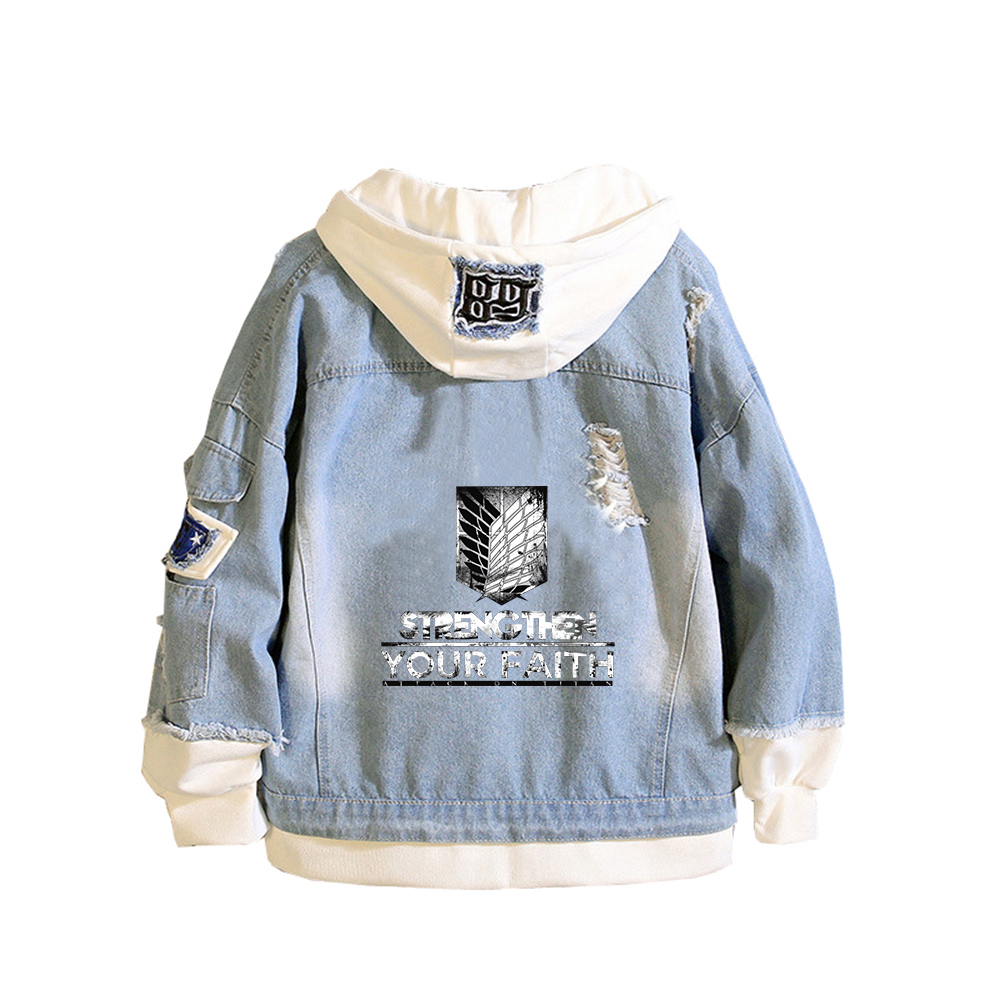 Attack on Titan Anime Denim Ja - مراجعة Embroidery On Jeans وسعره