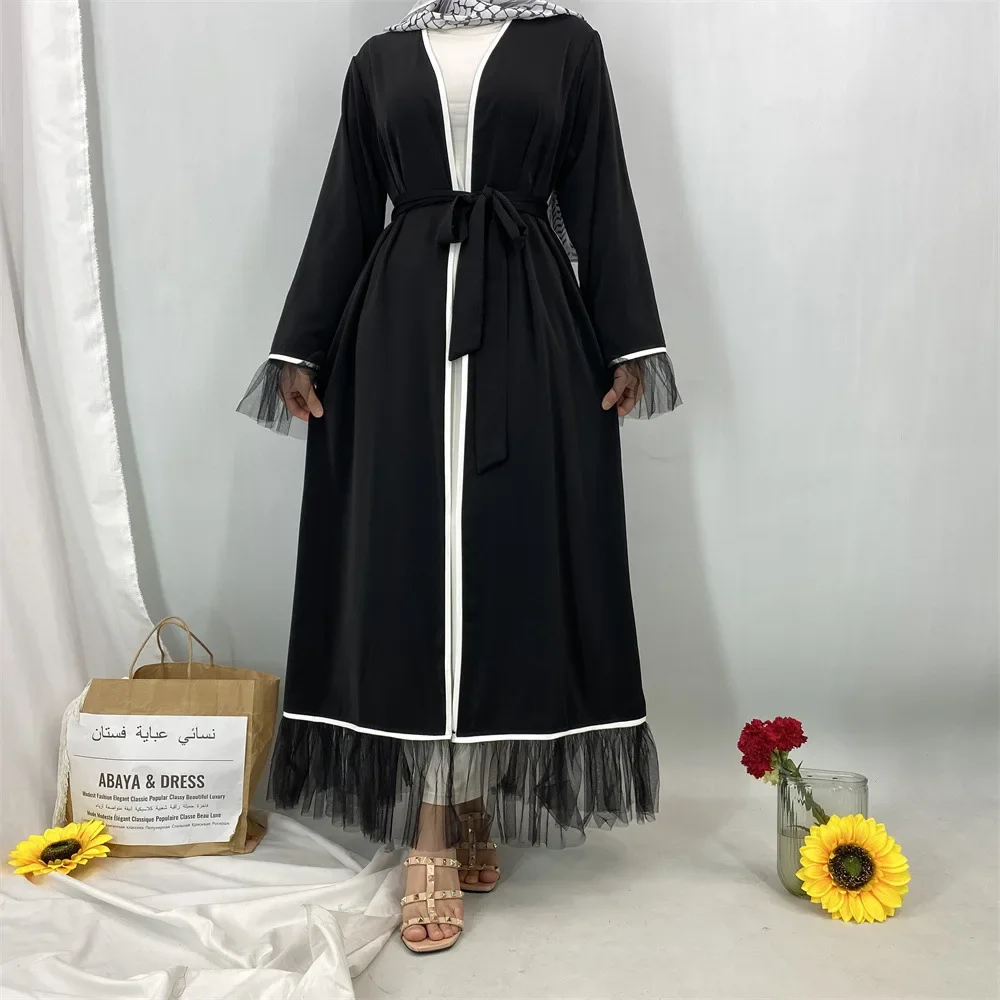 Dubai Lace Open Kimono Dress A - مراجعة Embroidery Arabic وسعره