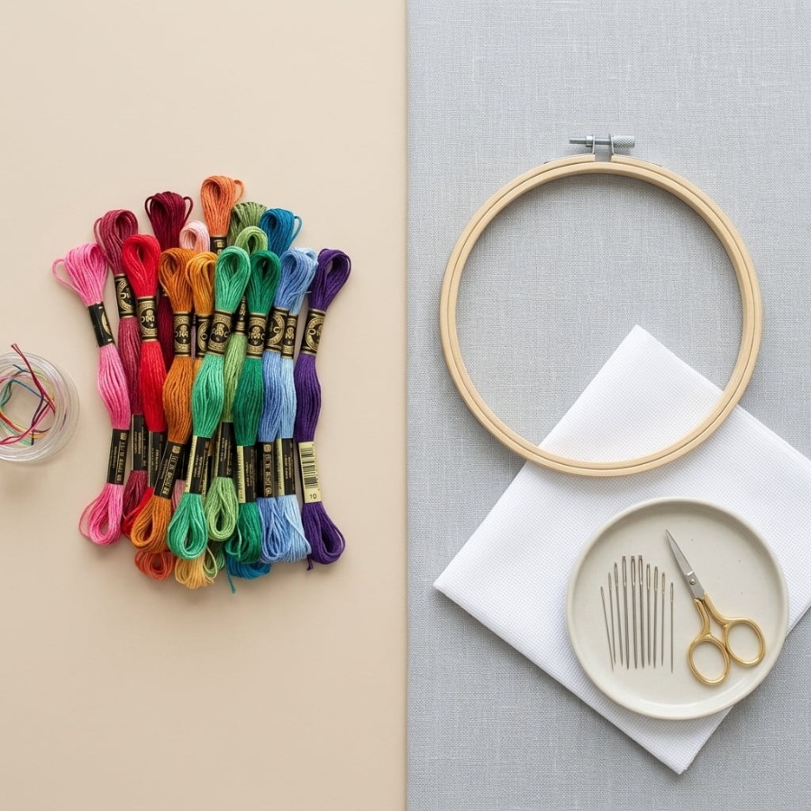 100 Colors Cotton DMC Cross Fl - مراجعة Embroidery Floss وسعره