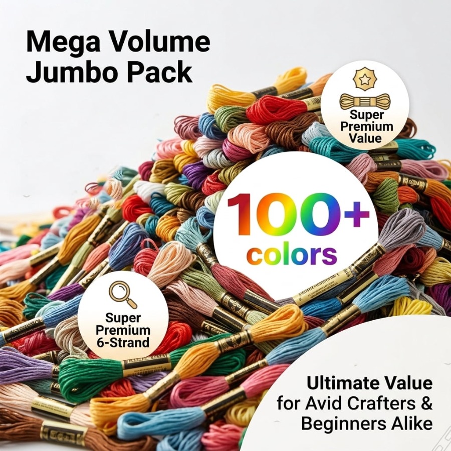 100 Colors Cotton DMC Cross Fl - مراجعة Embroidery Floss وسعره