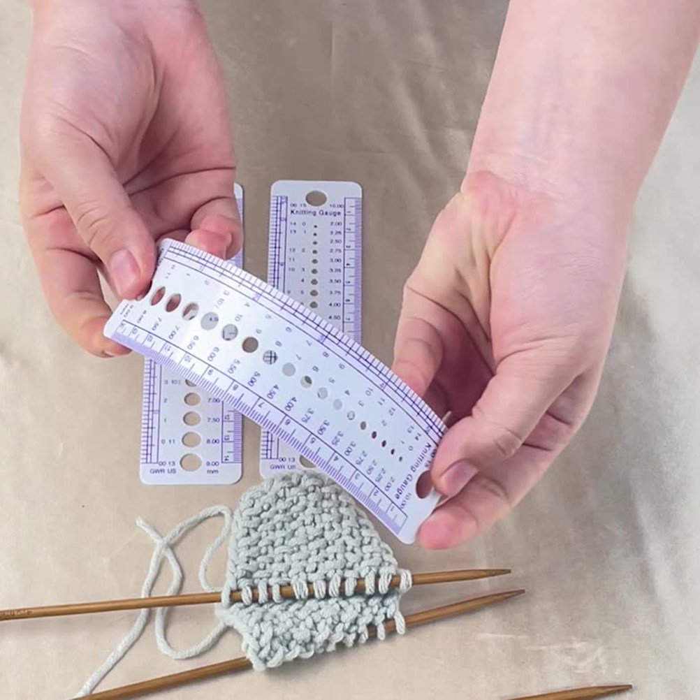 6Pcs Knitting Gauge Ruler Prof - مراجعة Embroidery Needle وسعره