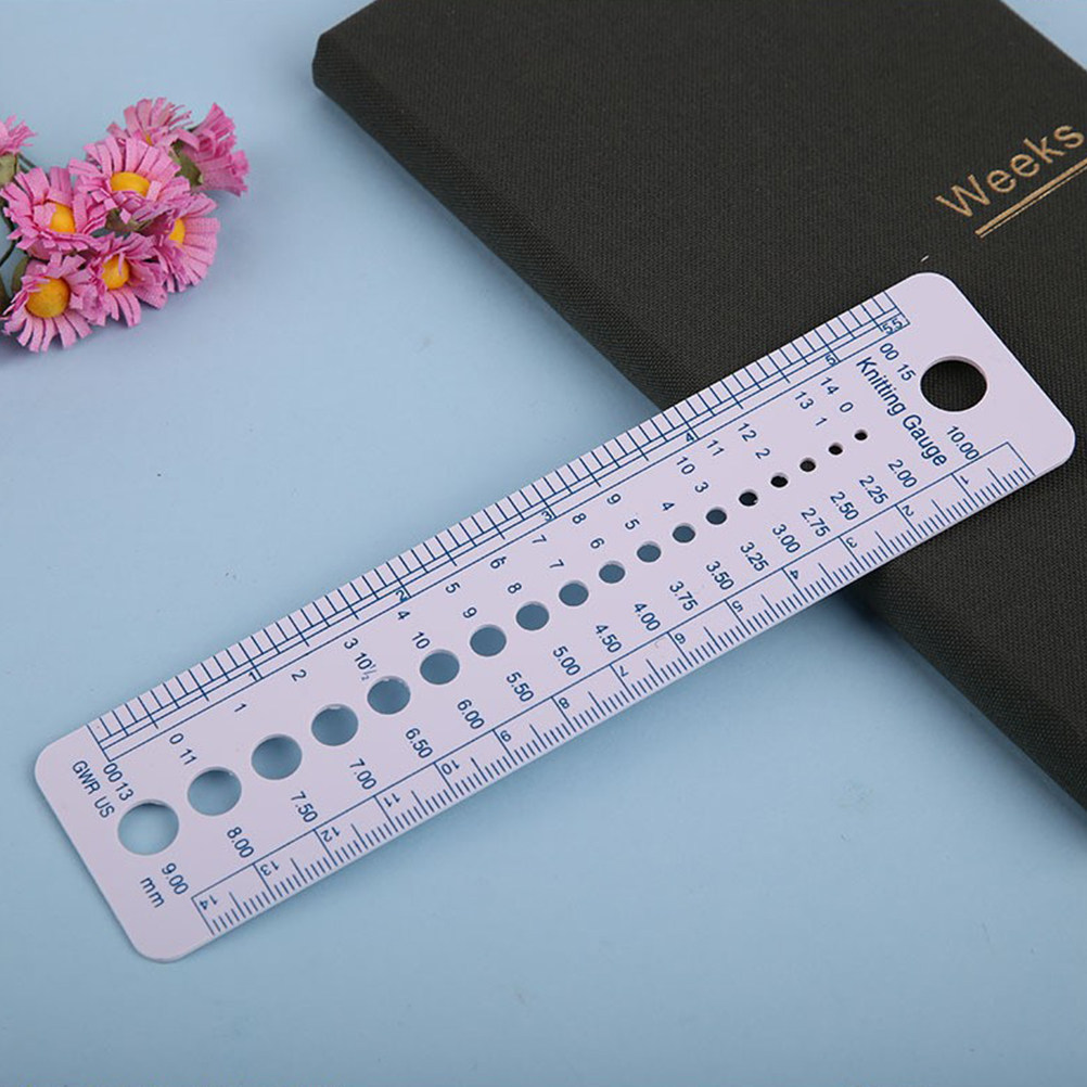 6Pcs Knitting Gauge Ruler Prof - مراجعة Embroidery Needle وسعره