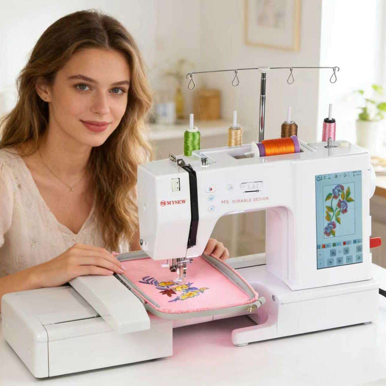 MYSEW M9 Customizable High-Spe - مراجعة Embroidery Machine Computerized وسعره