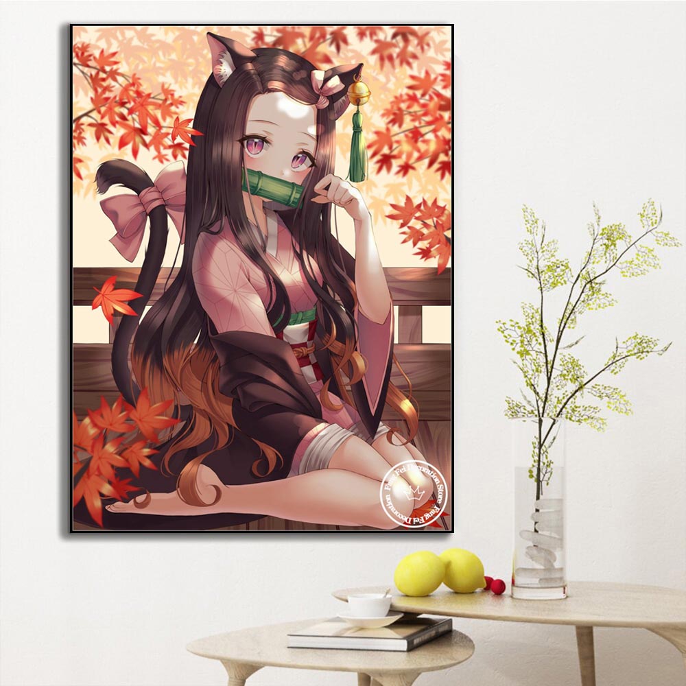 Frameless,DIY Anime Demon Slay - مراجعة Embroidery Ideas وسعره