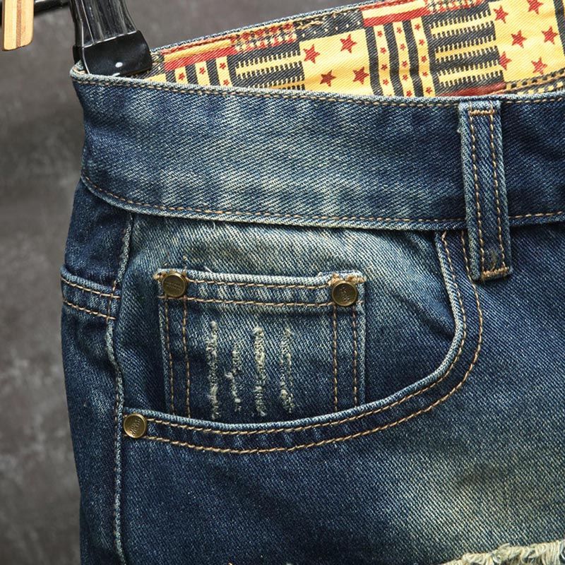 New European and American styl - مراجعة Embroidery On Jeans وسعره
