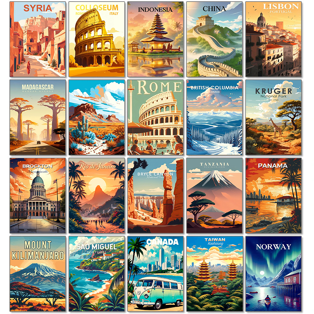 World Landscape Diamond Painti - مراجعة Embroidery In Indonesia وسعره