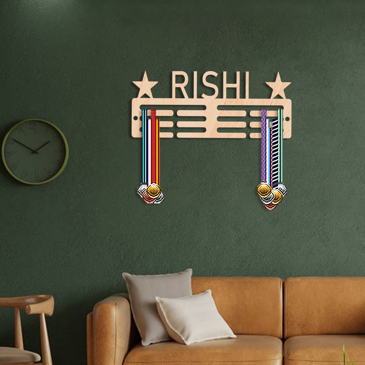 1pc Custom Modern Style Star D - مراجعة Frame Display Wood وسعره