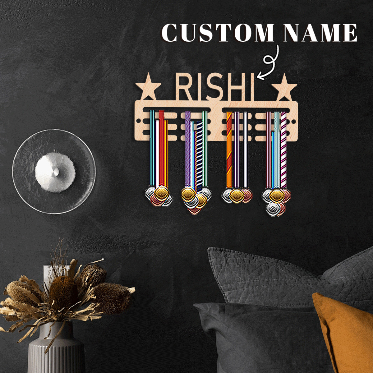 1pc Custom Modern Style Star D - مراجعة Frame Display Wood وسعره