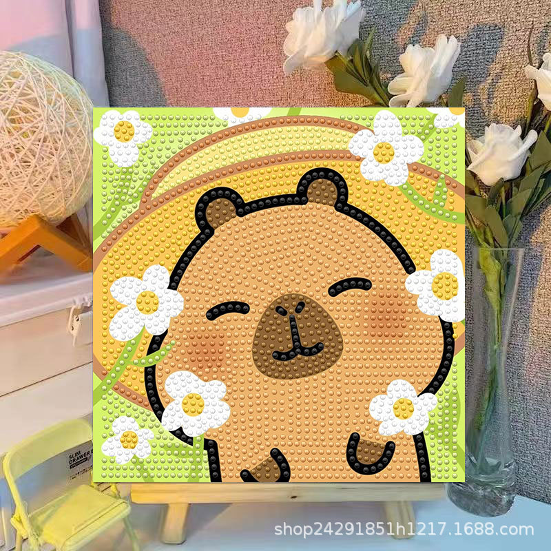 Cartoon Capibala Crystal Diamo - مراجعة Embroidery Ideas وسعره
