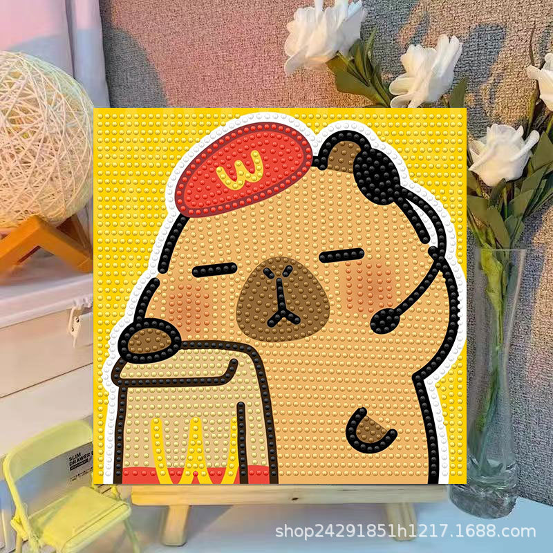 Cartoon Capibala Crystal Diamo - مراجعة Embroidery Ideas وسعره