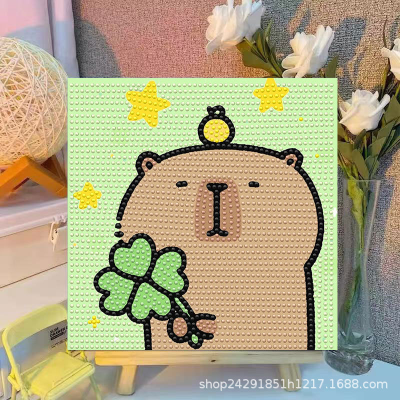 Cartoon Capibala Crystal Diamo - مراجعة Embroidery Ideas وسعره