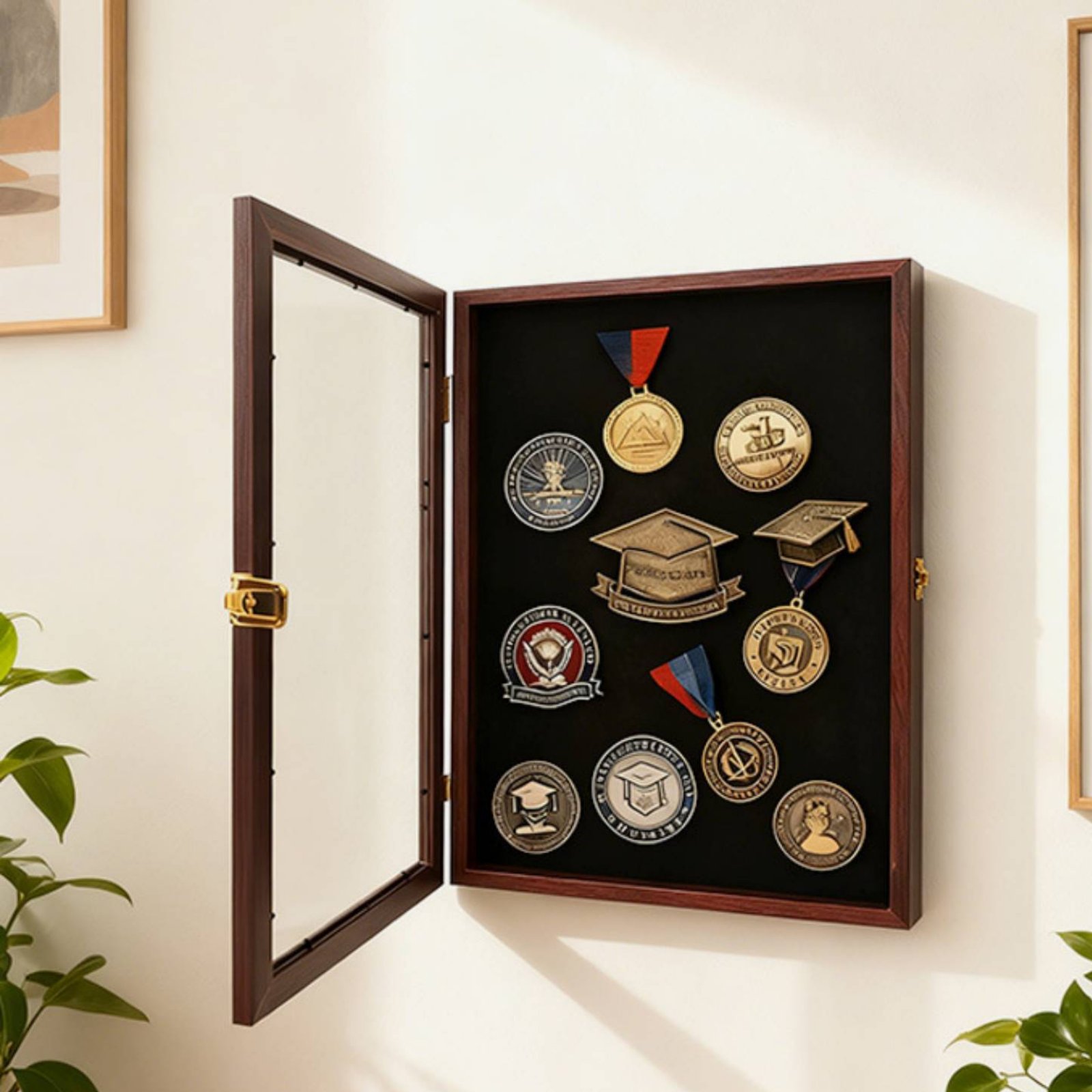 Badge Display Frame Transparen - مراجعة Frame Display Wood وسعره