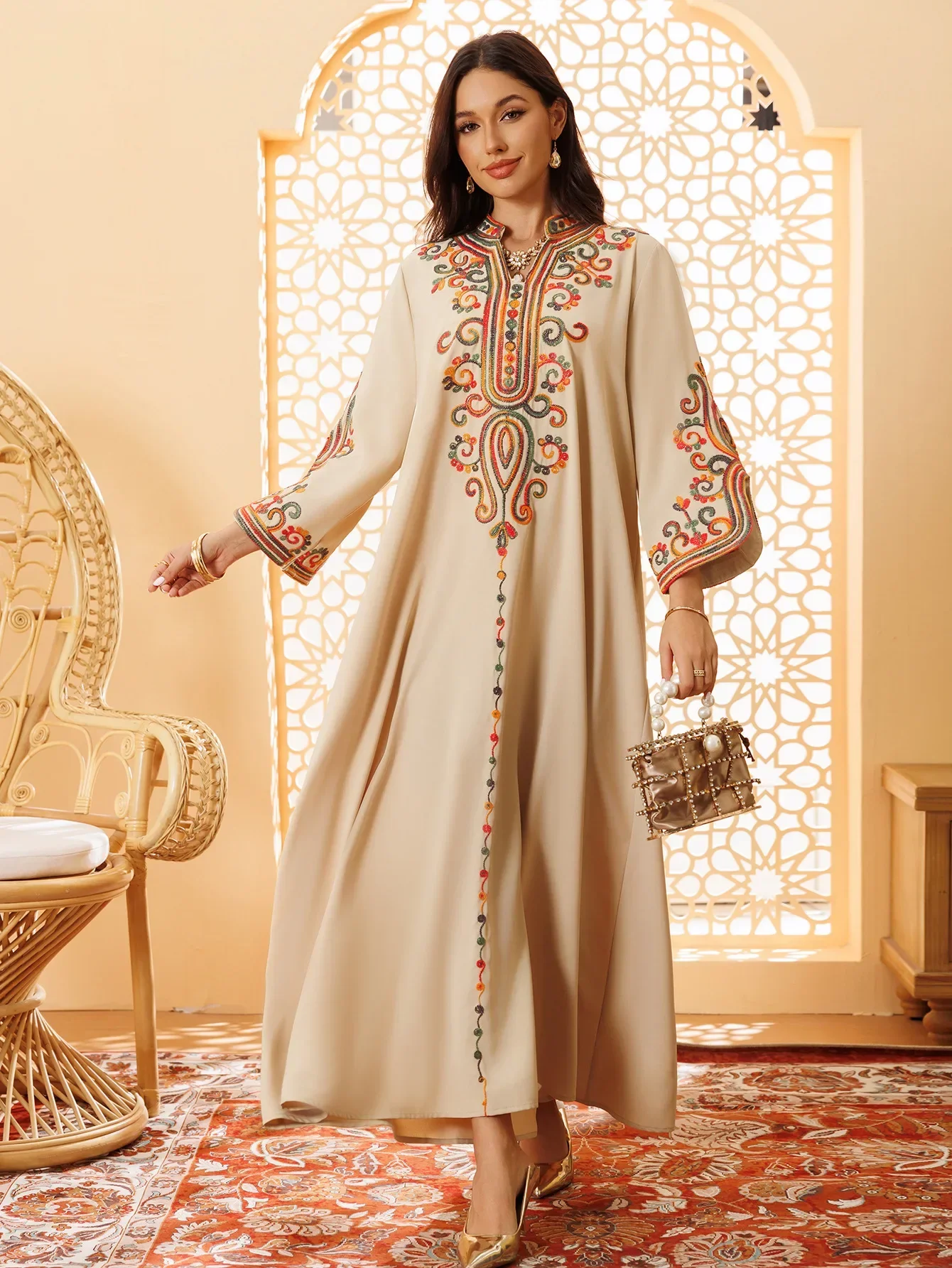 Eid Abayas Middle East Turkey  - مراجعة Embroidery Arabic وسعره