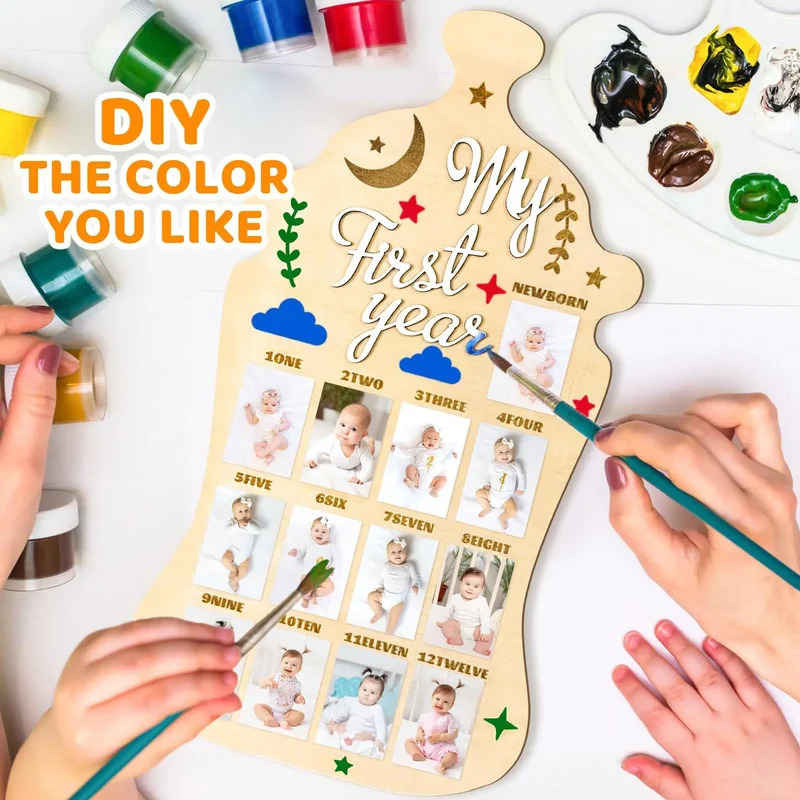 TEMIKIDS Newborn First Year of - مراجعة Frame Display Wood وسعره