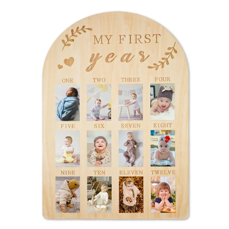 TEMIKIDS Newborn First Year of - مراجعة Frame Display Wood وسعره