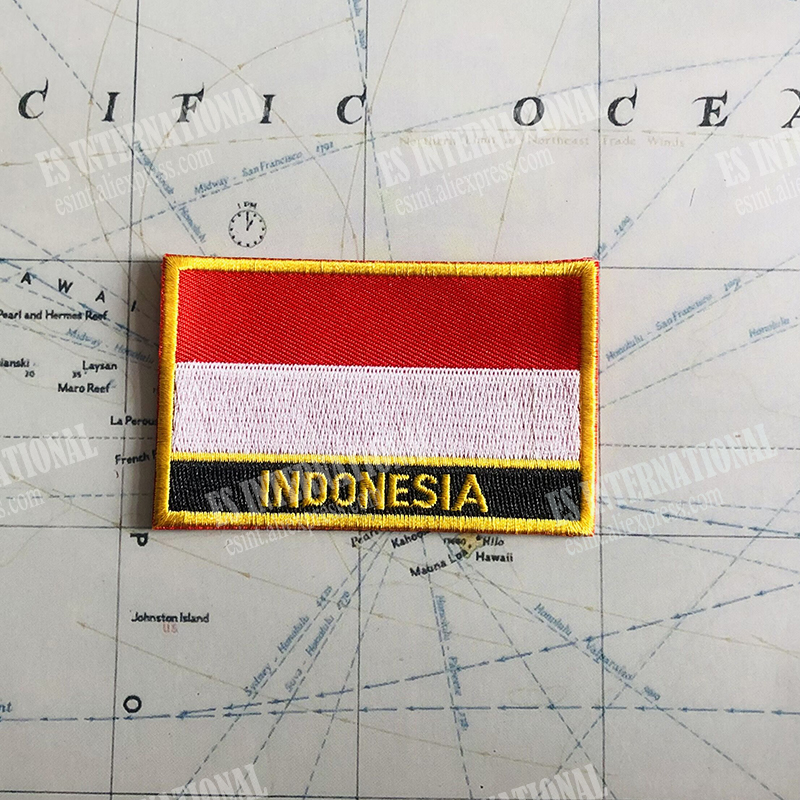 INDONESIA National Flag Embroi - مراجعة Embroidery In Indonesia وسعره