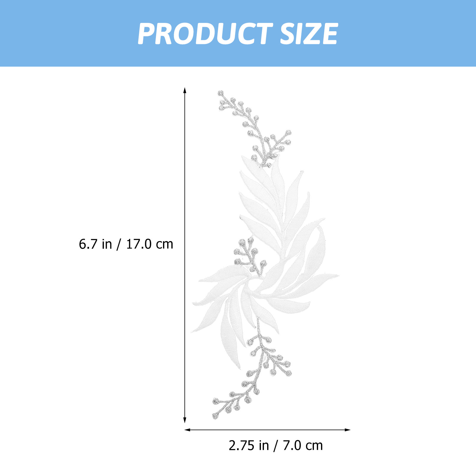 2Pcs Leaf Embroidery Applique  - مراجعة Embroidery On Jeans وسعره