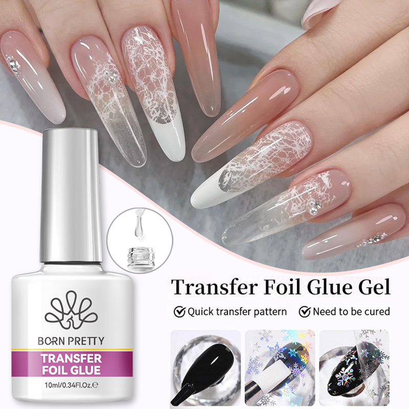 BORN PRETTY Nail Foil Glue Gel - مراجعة Transfer Paper Carbon وسعره