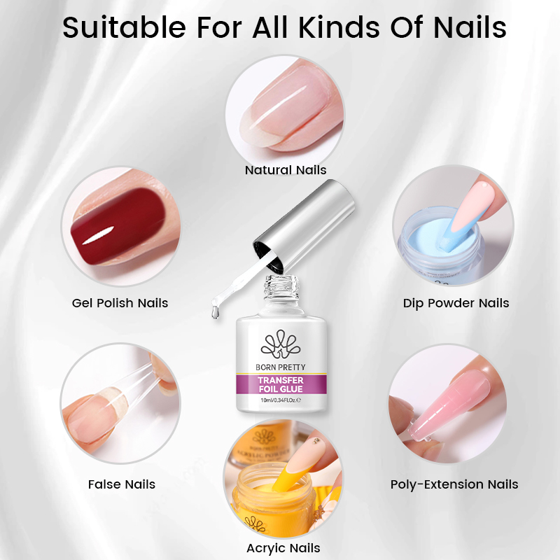 BORN PRETTY Nail Foil Glue Gel - مراجعة Transfer Paper Carbon وسعره