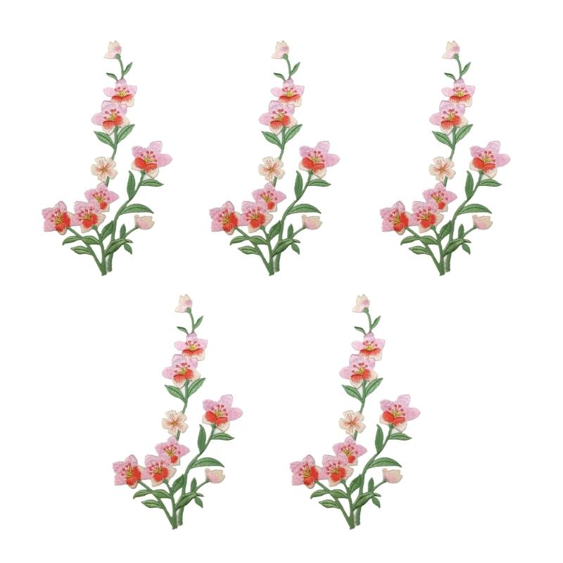 R9UF 5Pcs Embroidery Applique  - مراجعة Embroidery On Jeans وسعره