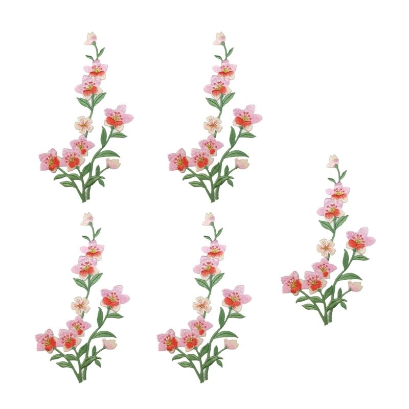 R9UF 5Pcs Embroidery Applique  - مراجعة Embroidery On Jeans وسعره