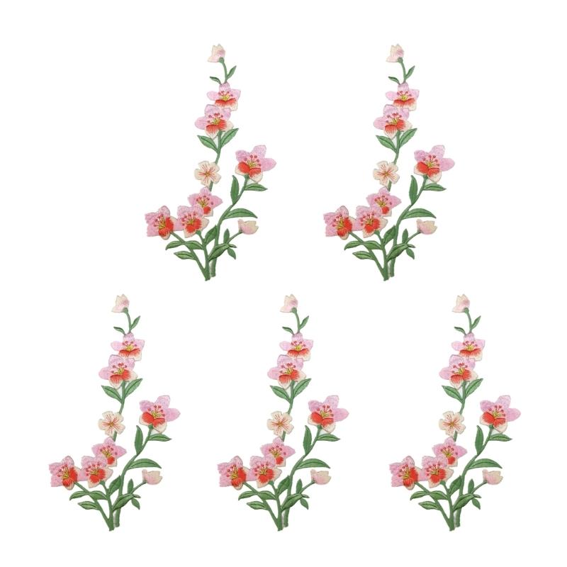 R9UF 5Pcs Embroidery Applique  - مراجعة Embroidery On Jeans وسعره